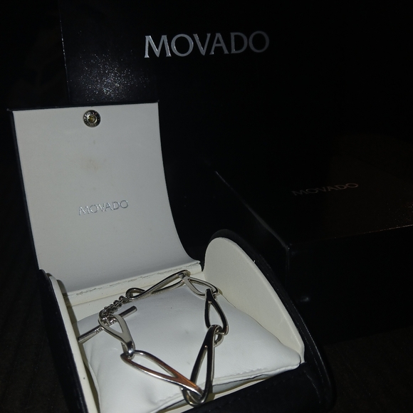 Movado Silver 925 Geometric Bracelet - Picture 4 of 10